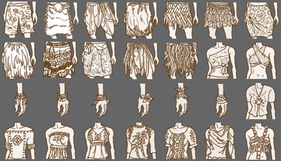 Sims Castaway Clothing Icons